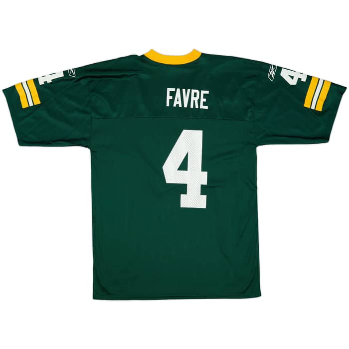 2005-06 Green Bay Packers Favre #4 Reebok Replica Home Jersey - 7/10 - (L)