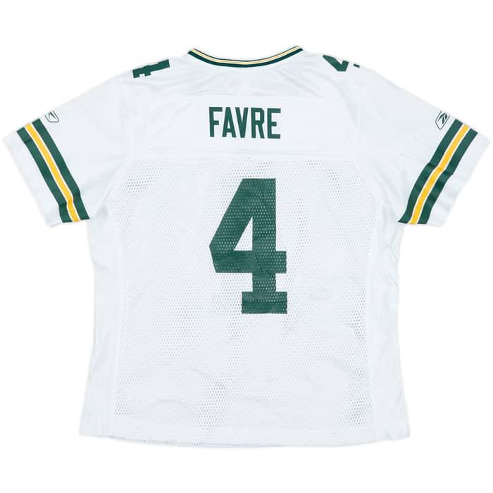 2007 Green Bay Packers Favre #4 Reebok On Field Away Jersey Womens - 9/10 - (L)