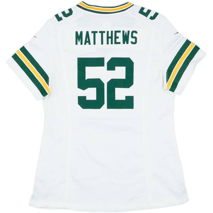 2012-18 Green Bay Packers Matthews #52 Nike Game Away Jersey - 8/10 - (M)