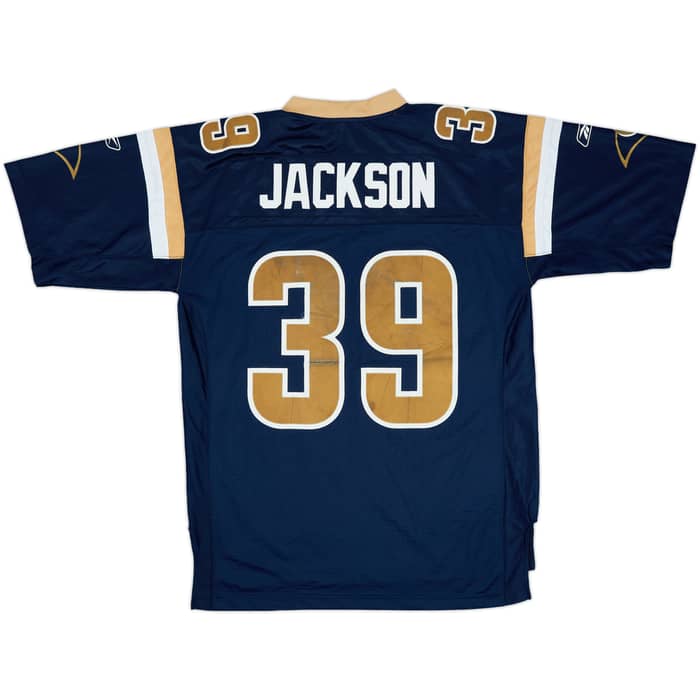 2005-06 St Louis Rams Jackson #39 Reebok Premier Home Jersey - 5/10 - (L)