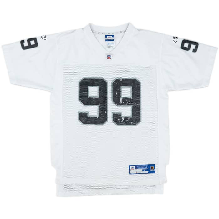2005-06 Oakland Raiders Sapp #99 Reebok On Field Away Jersey - 5/10 - (L.Boys)