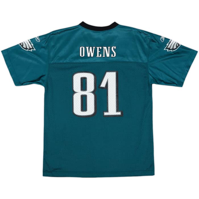 2005-06 Philadelphia Eagles Owens #81 Reebok Replica Home Jersey - 9/10 - (XL.Boys)