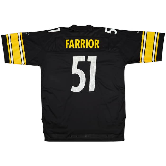 2005-06 Pittsburgh Steelers Farrior #51 Reebok On Field Home Jersey - 5/10 - (XL)