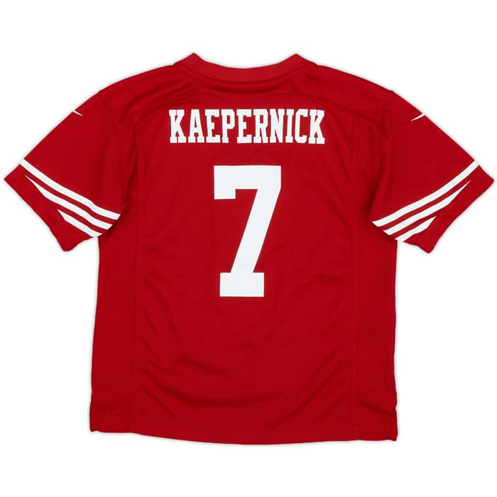 2012-16 San Francisco 49ers Kaepernick #7 Nike Game Home Jersey - 9/10 - (L.Boys)