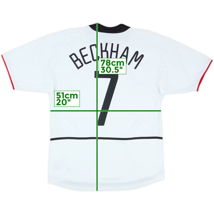 2002-03 Manchester United Away Shirt Beckham #7 - 6/10 - (M)