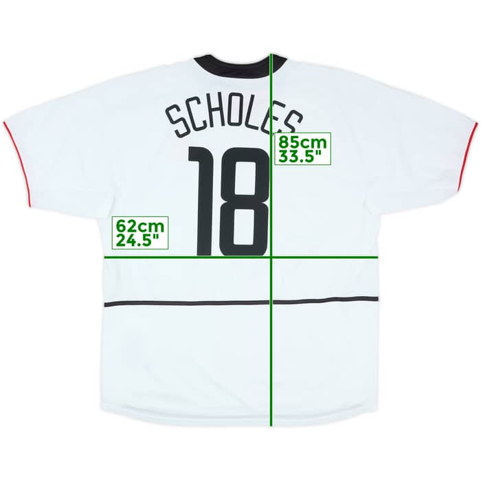 2002-03 Manchester United Away Shirt Scholes #18 - 7/10 - (XXL)