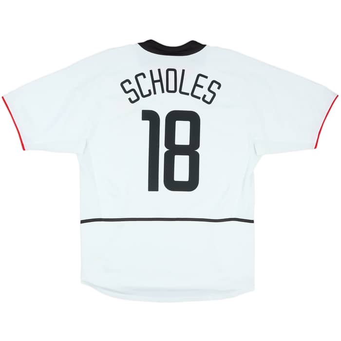 2002-03 Manchester United Away Shirt Scholes #18 - 5/10 - (L)