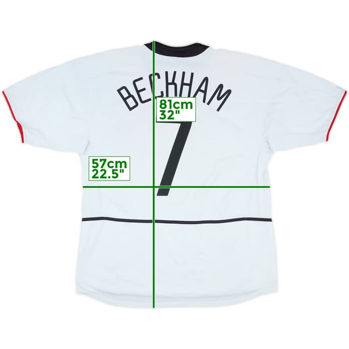 2002-03 Manchester United Away Shirt Beckham #7 - 7/10 - (XL)