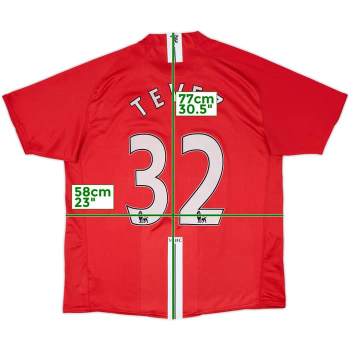 2007-09 Manchester United Home Shirt Tevez #32 - 5/10 - (XL)