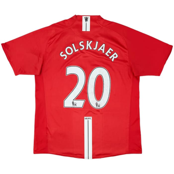 2007-09 Manchester United Home Shirt Solskjaer #20 - 5/10 - (L)