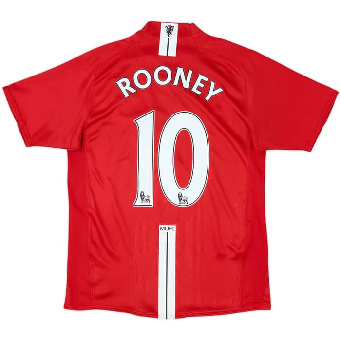 2007-09 Manchester United Home Shirt Rooney #10 - 6/10 - (S)