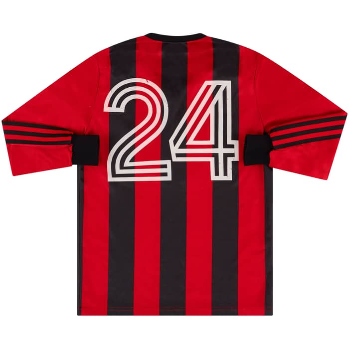 1987-88 Neuchatel Xamax Match Issue Home L/S Shirt #24