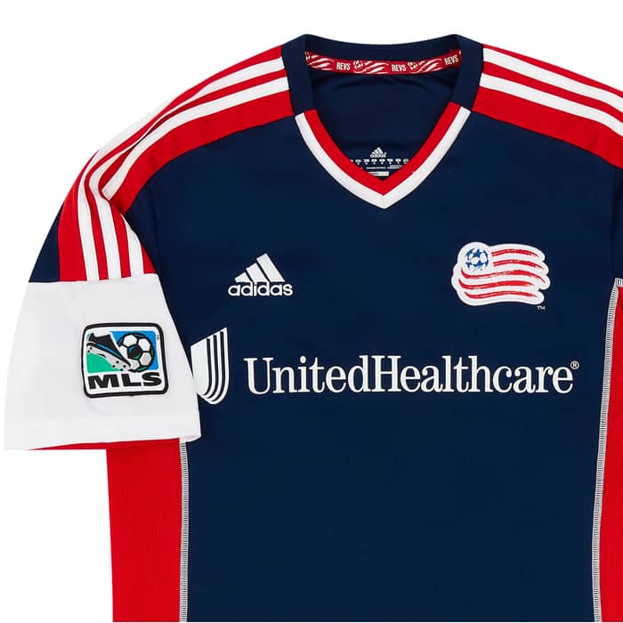 2012-13 New England Revolution Match Issue Home Shirt Fagundez #14