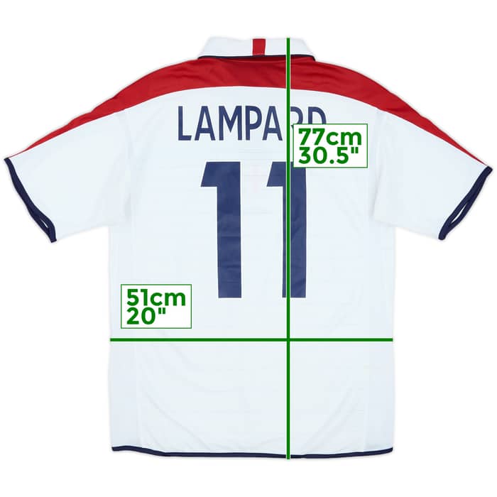 2003-05 England Home Shirt Lampard #11 - 4/10 - (M)