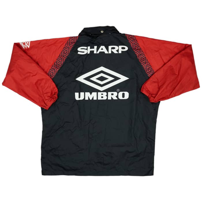 1995-97 Manchester United Umbro Hooded Rain Jacket - 6/10 - (S)