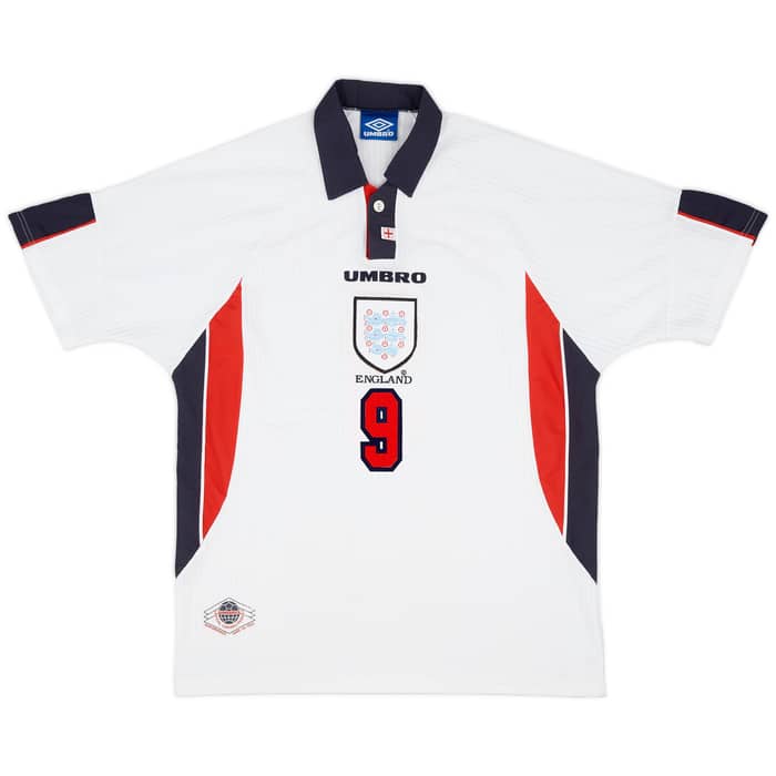 1997-99 England Home Shirt Shearer #9 - 6/10 - (XL)