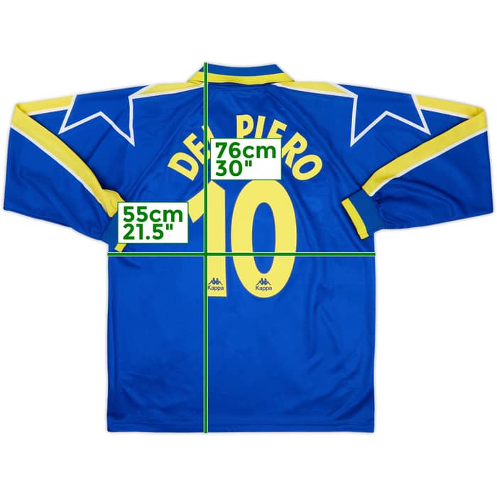 1996-97 Juventus Away L/S Shirt Del Piero #10 - 10/10 - (XL)