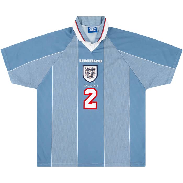1996-97 England Away Shirt G.Neville #2 - 8/10 - (XL)