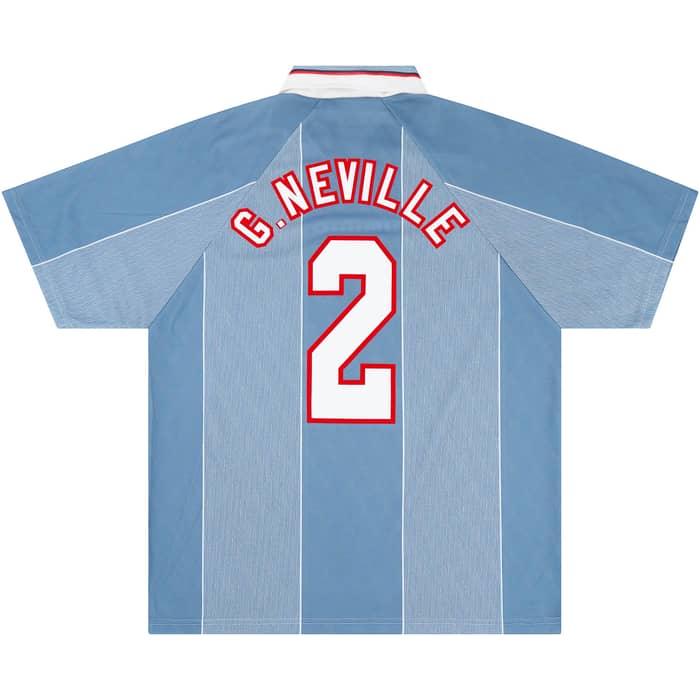 1996-97 England Away Shirt G.Neville #2 - 8/10 - (XL)