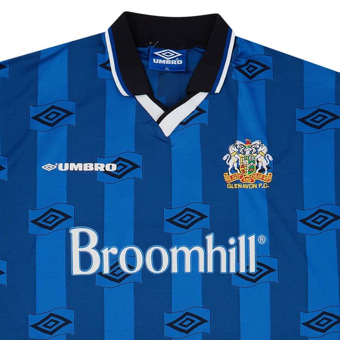 1998-99 Glenavon Match Issue L/S Home Shirt #12