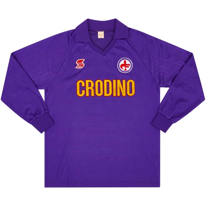 1987-89 Fiorentina Home L/S Shirt - 8/10 - (S)