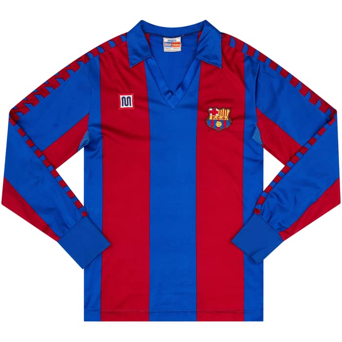 1984-89 Barcelona Home L/S Shirt - 9/10 - (Y)