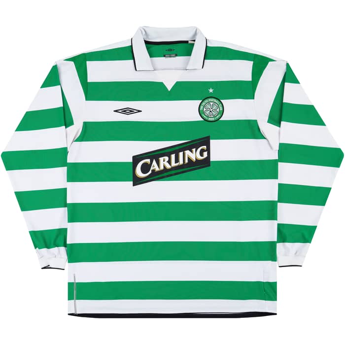 2004-05 Celtic Home L/S Shirt Petrov #19 - 8/10 - (XL)
