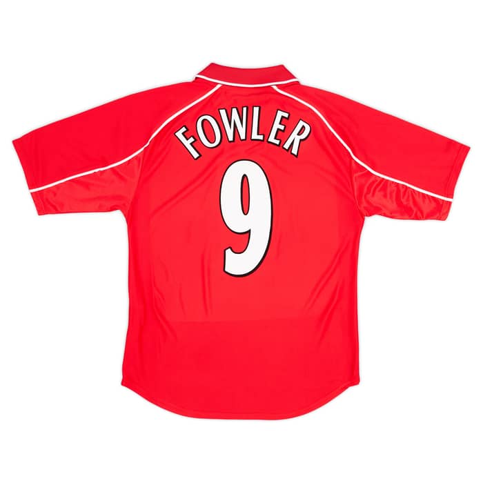 2000-02 Liverpool Home Shirt Fowler #9 - Excellent 9/10 - (L)