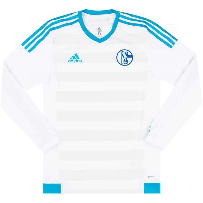 2016-17 Schalke Player Issue Away L/S Shirt - 8/10 - (S)