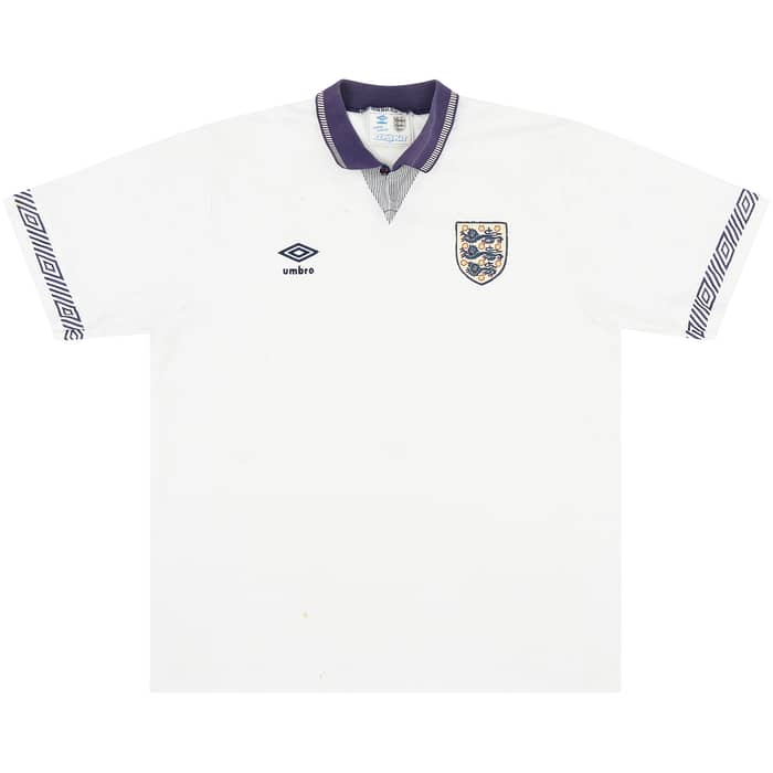 1990-92 England Home Shirt - 5/10 - (XL)