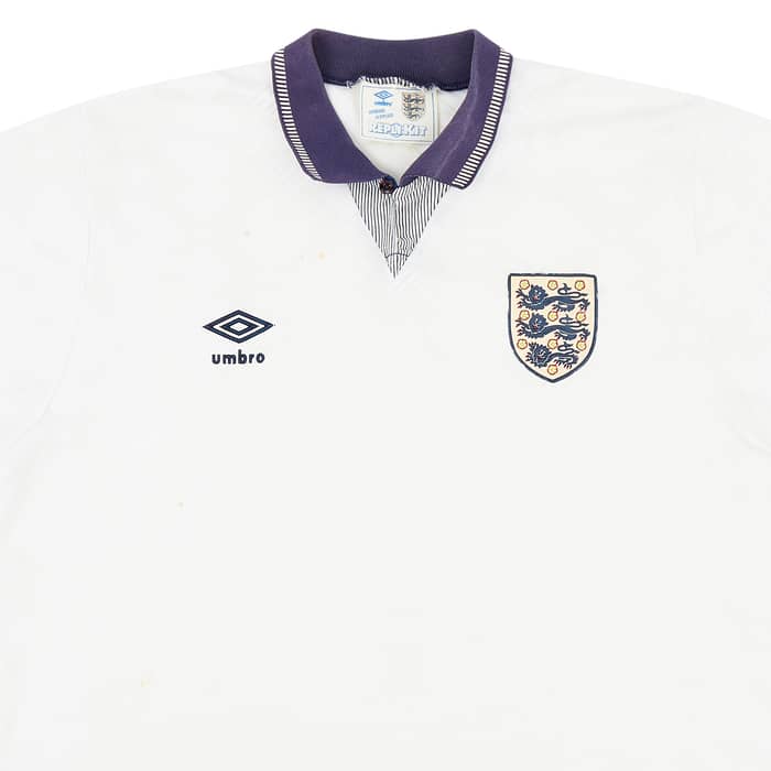 1990-92 England Home Shirt - 5/10 - (XL)