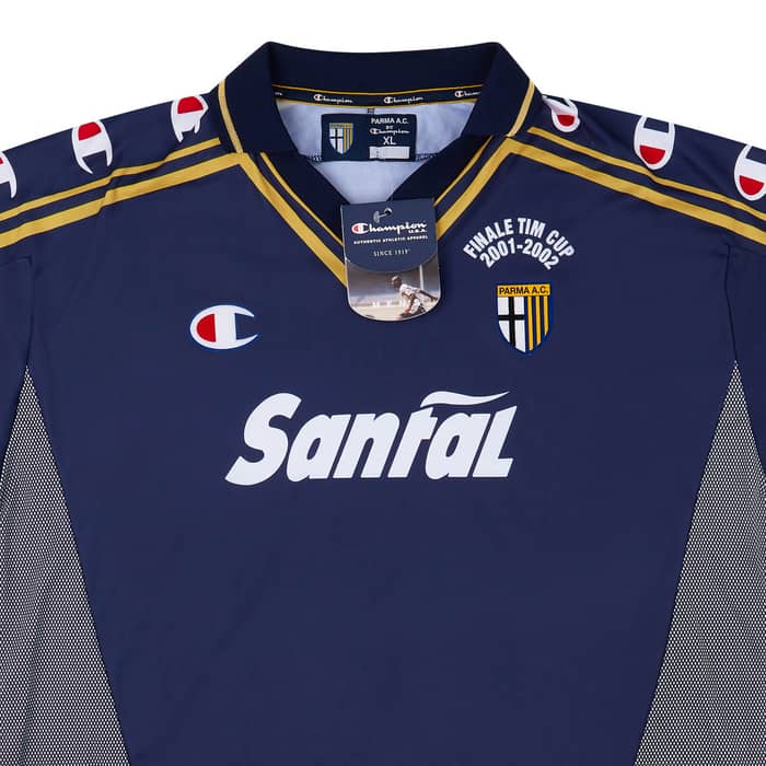 2001-02 Parma 'Signed' Coppa Italia Final Away Shirt *New w/Defects* XL