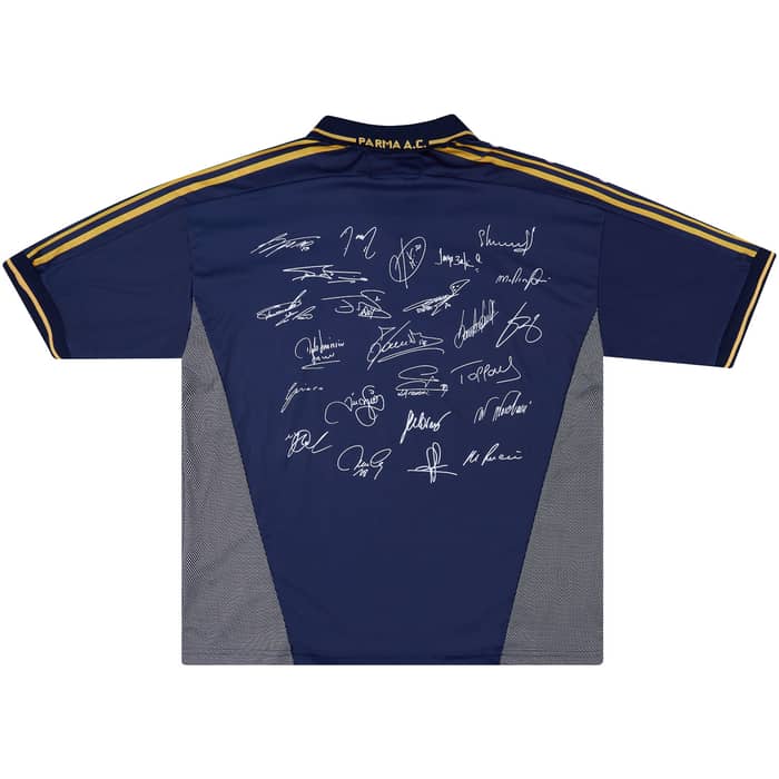 2001-02 Parma 'Signed' Coppa Italia Final Away Shirt *New w/Defects* XL