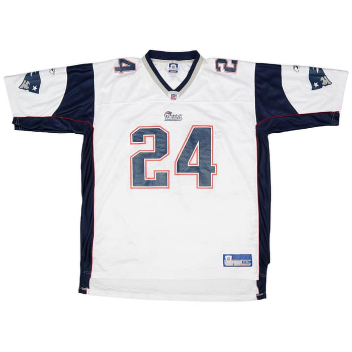 2002-04 New England Patriots Law #24 Reebok On Field Away Jersey (Very Good) XXL