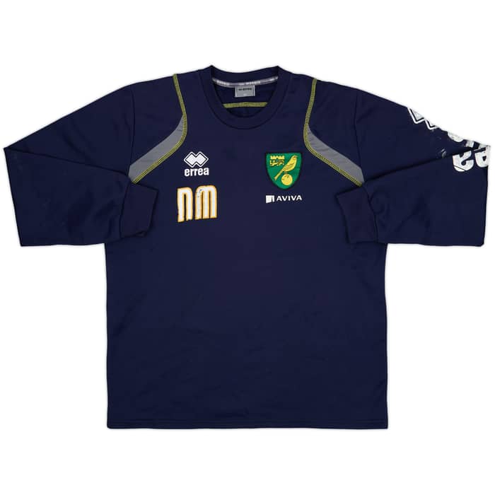 2011-12 Norwich Staff Issue Errea Sweat Top NM - 4/10 - (M)