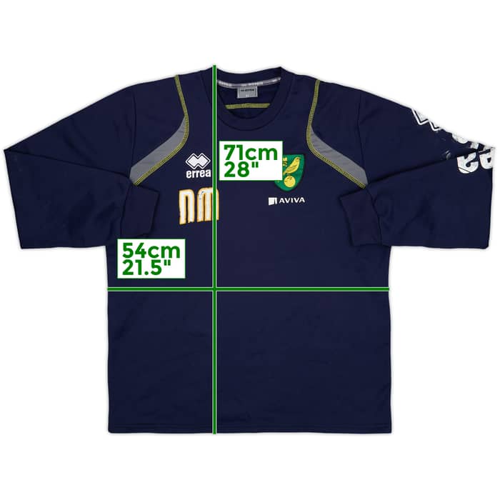 2011-12 Norwich Staff Issue Errea Sweat Top NM - 4/10 - (M)