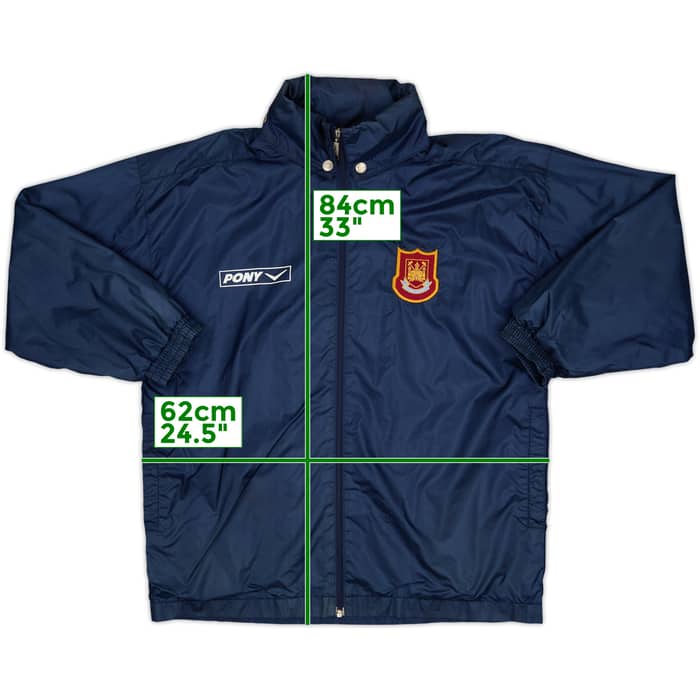 1997-98 West Ham Pony Hooded Rain Jacket - 8/10 - (XL)