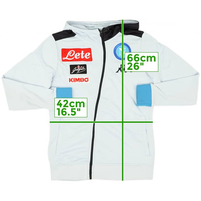 2018-19 Napoli Kappa Hooded Track Jacket - 8/10 - (L.Boys)
