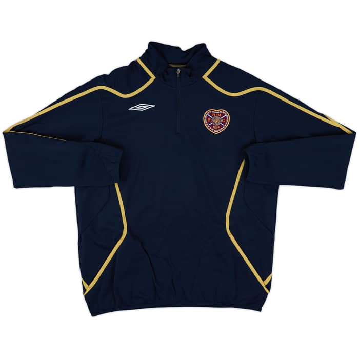 2007-08 Hearts Umbro 1/4 Zip Drill Top - 10/10 - (XL)