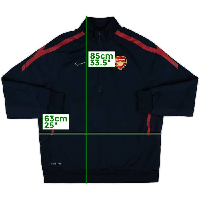 2010-11 Arsenal Nike 1/2 Zip Track Jacket - 4/10 - (XXL)