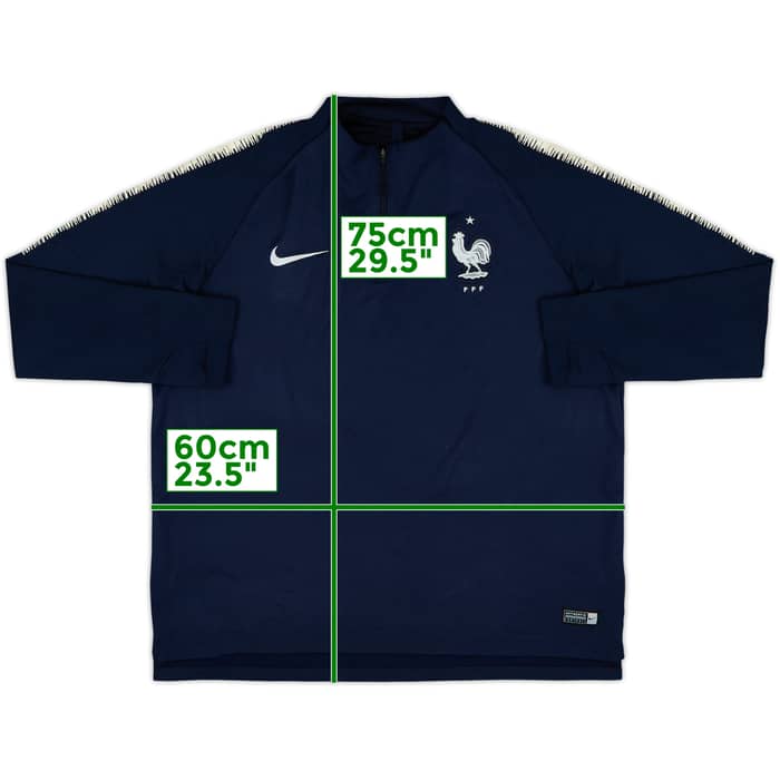 2018-19 France Nike 1/4 Zip Drill Top - 8/10 - (XL)