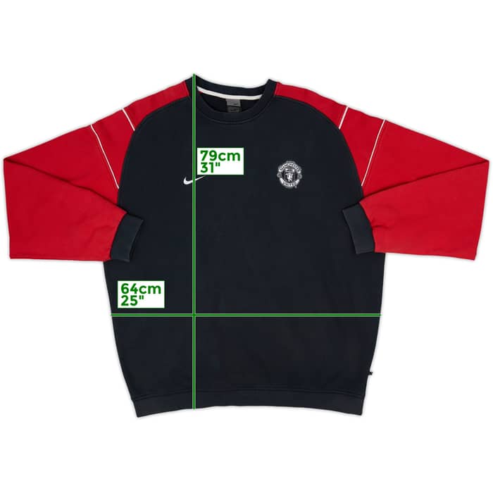 2003-04 Manchester United Nike Sweat Top - 8/10 - (XXL)