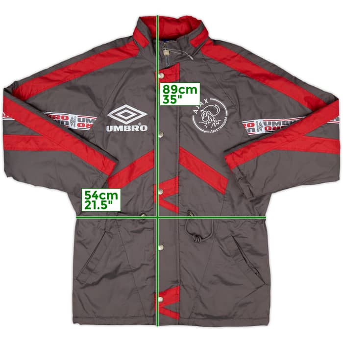1995-96 Ajax Umbro Padded Bench Coat - 8/10 - (XL.Boys)