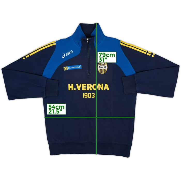 2007-08 Hellas Verona Asics 1/4 Zip Drill Top - 6/10 - (L)