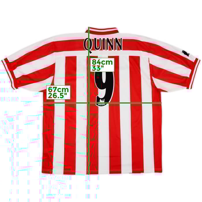 1999-00 Sunderland Home Shirt Quinn #9 - 6/10 - (XXL)