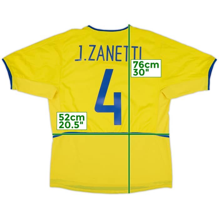 2002-03 Inter Milan Third Shirt Zanetti #4 - 8/10 - (L)