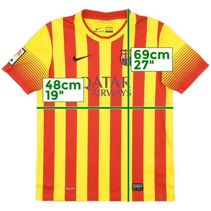 2013-15 Barcelona Away Shirt - 5/10 - (XL.Boys)