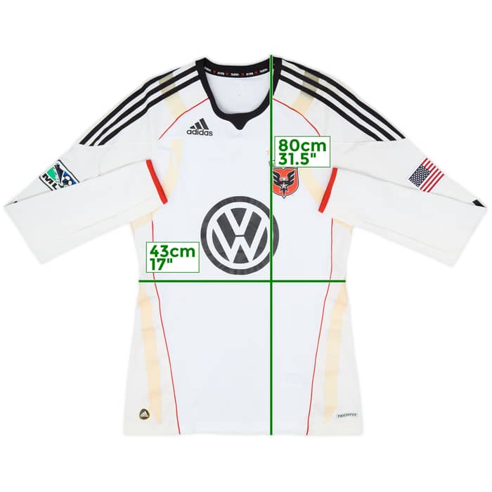 2010-11 DC United Player Issue Techfit Away L/S Shirt - 6/10 - (L)