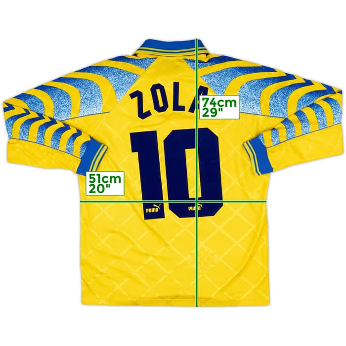 1995-96 Parma Third L/S Shirt Zola #10 - 7/10 - (S)