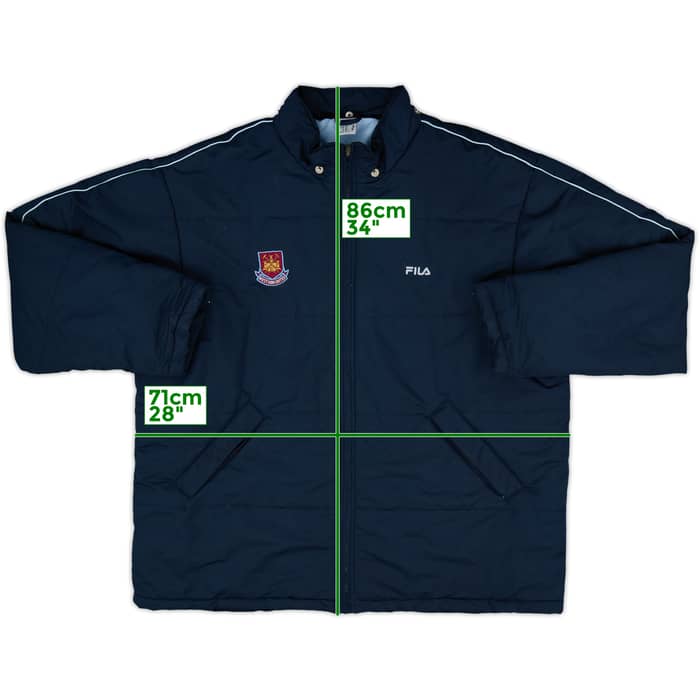 2000-03 West Ham Fila Padded Bench Coat - 8/10 - (XL)